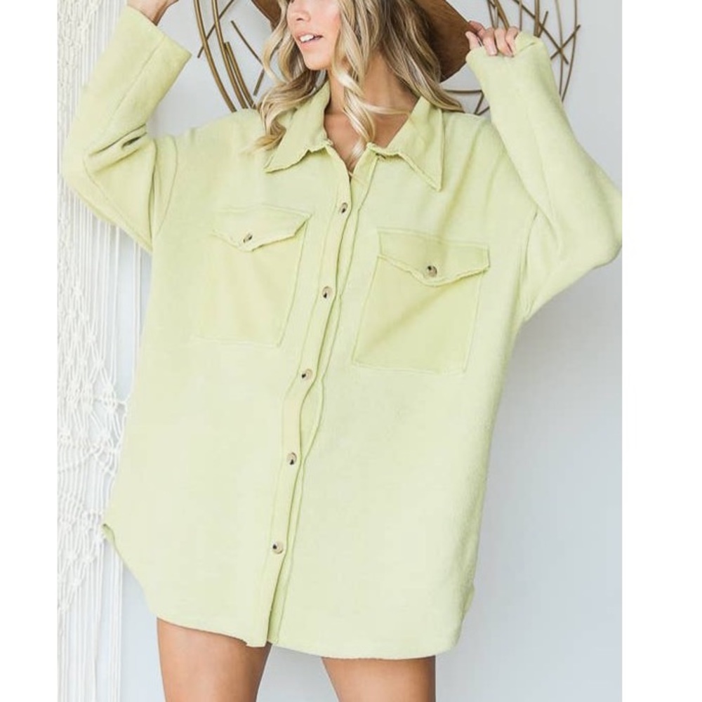 Semi-Annual Sale| Oversized Pocketed Shirt Jacket